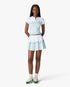 White Floral Stripe Sporty Tennis Mini Skirt