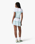 White Floral Stripe Sporty Tennis Mini Skirt