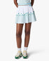 White Floral Stripe Sporty Tennis Mini Skirt