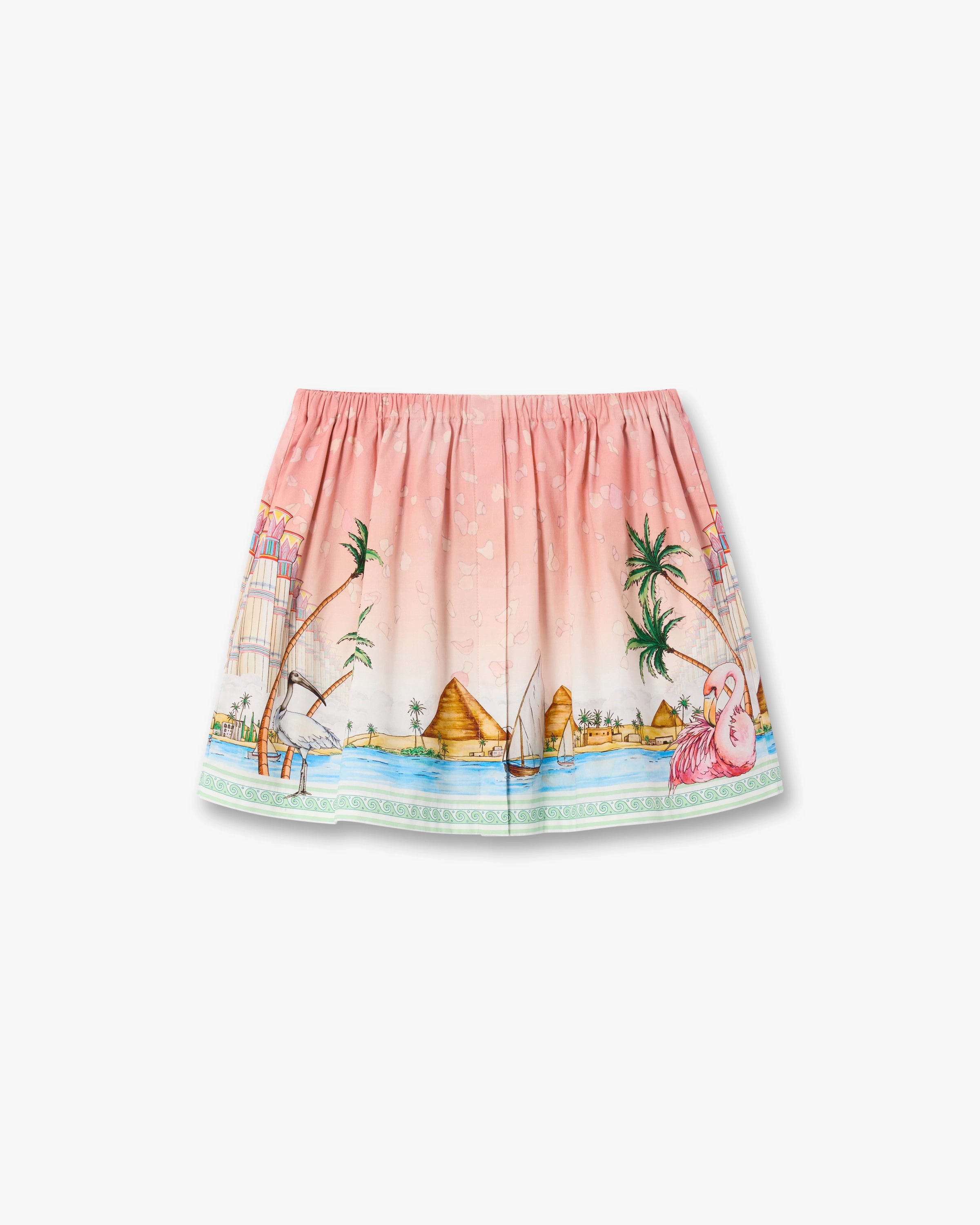 Pink Ethereal Cotton Mini Skirt