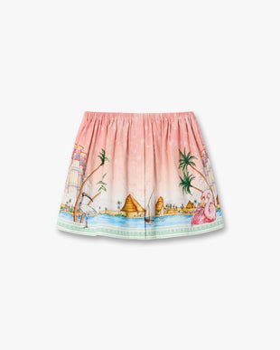 Pink Ethereal Cotton Mini Skirt
