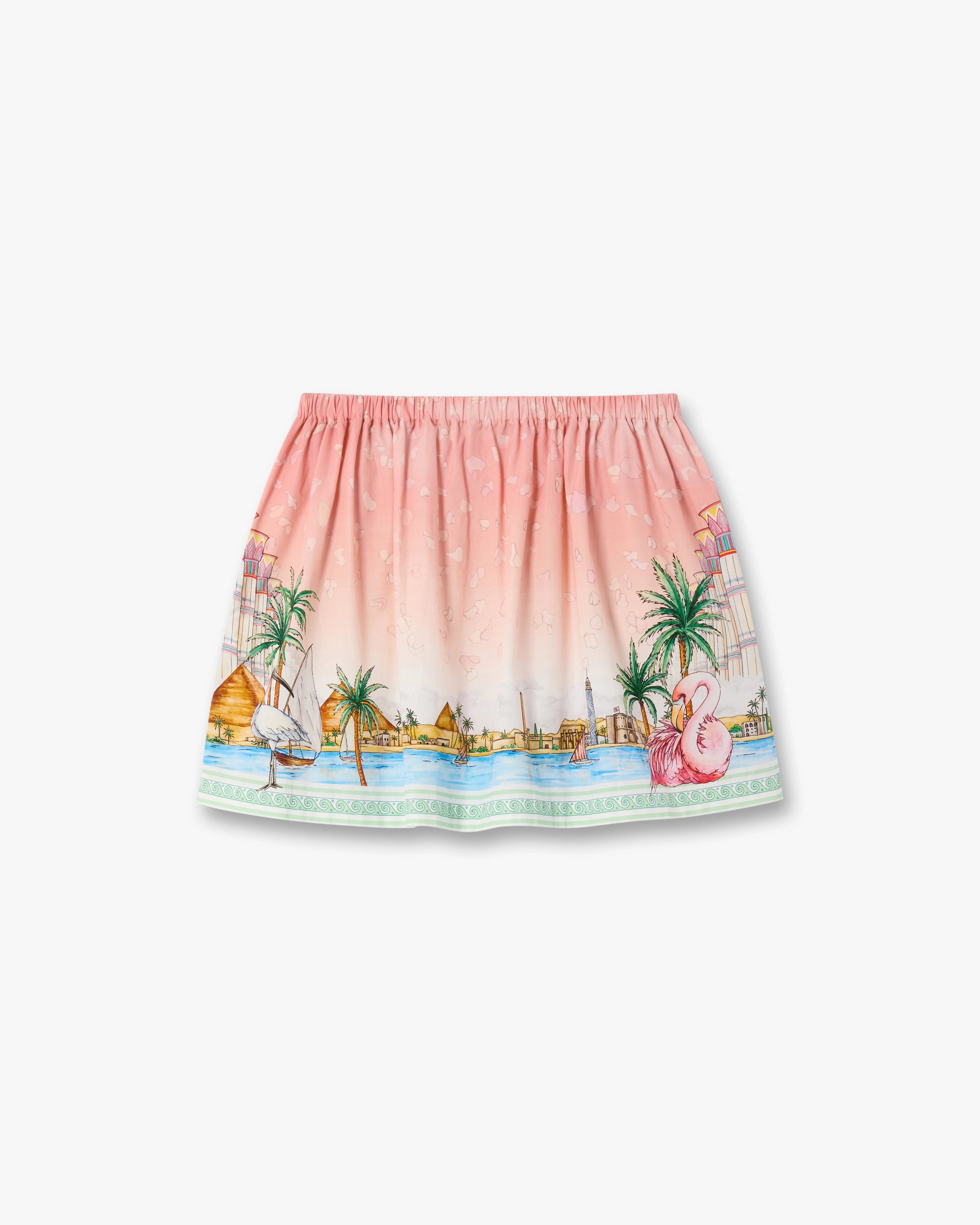 Pink Ethereal Cotton Mini Skirt