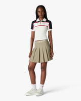 Light Brown Pleated Mini Skirt