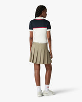 Light Brown Pleated Mini Skirt
