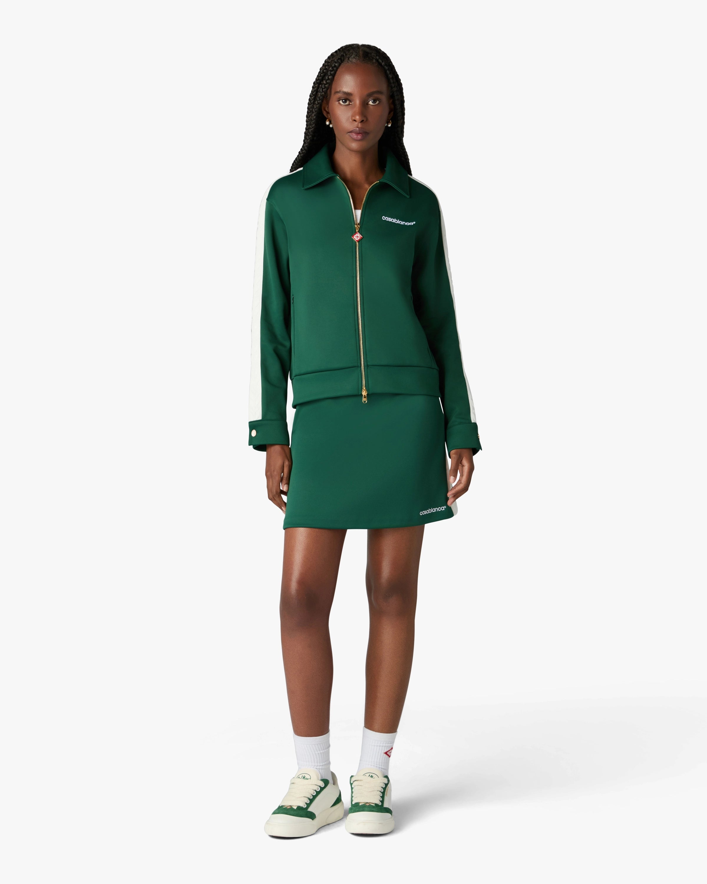 Green Scuba Mini Skirt