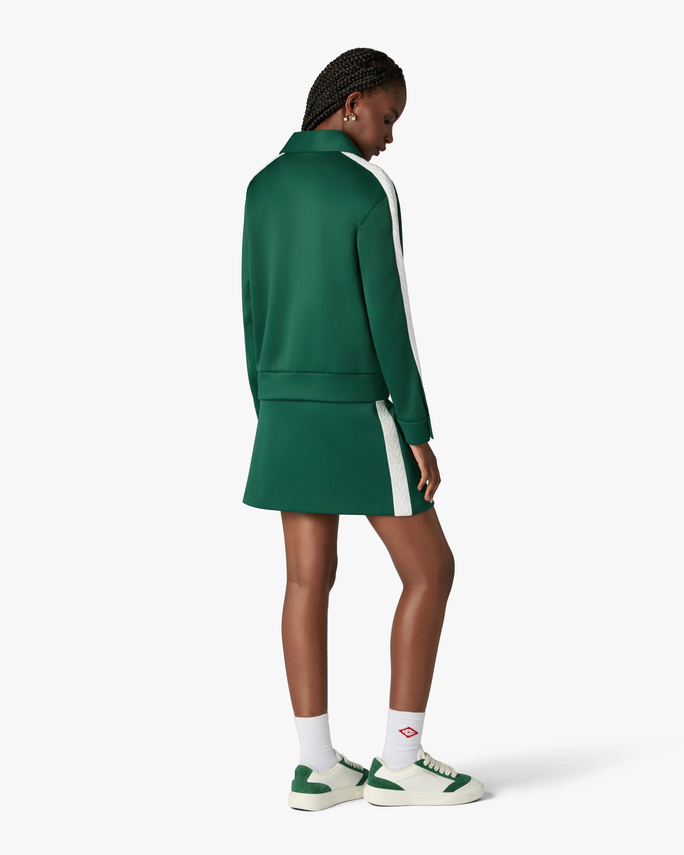Green Scuba Mini Skirt