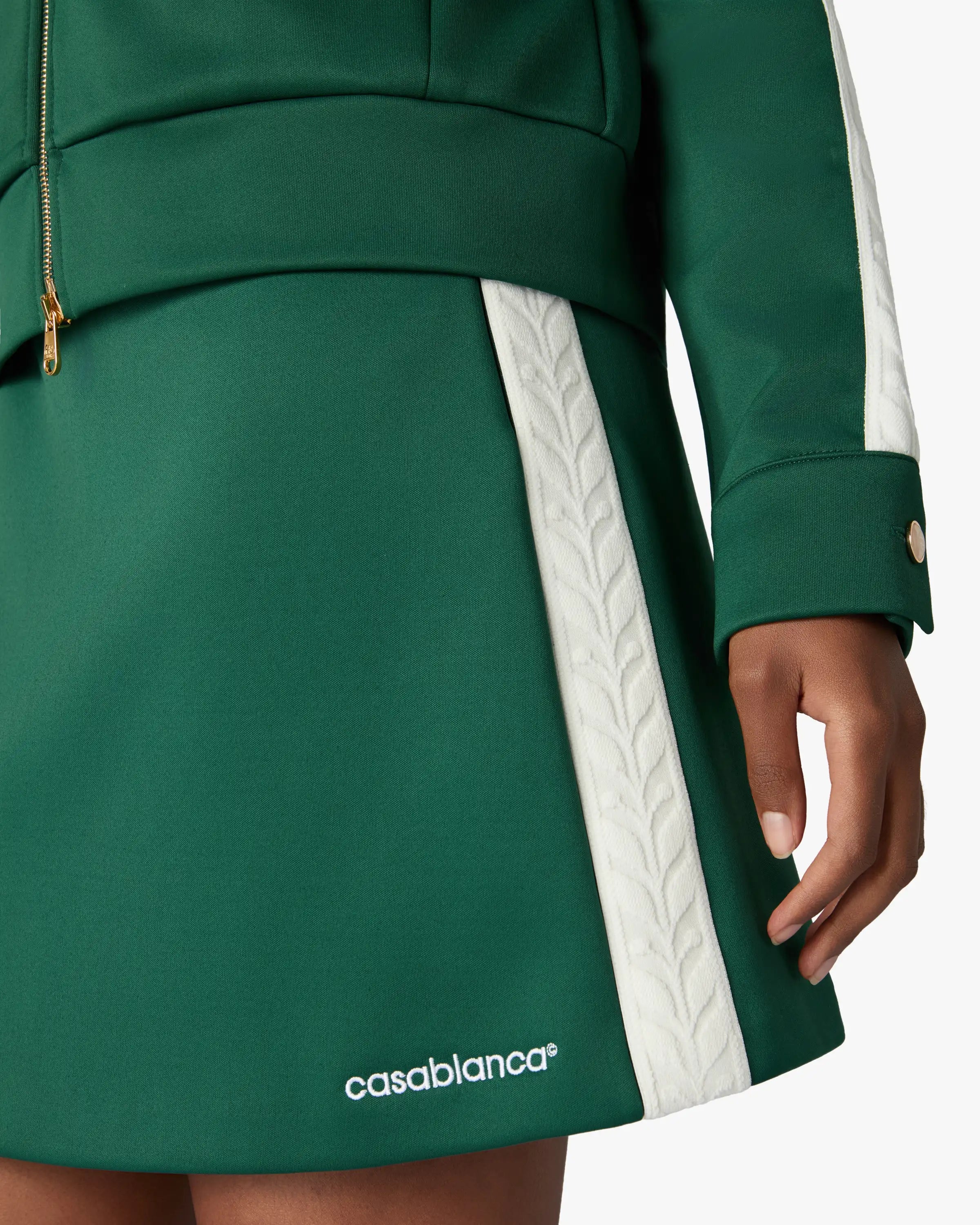 Green Scuba Mini Skirt