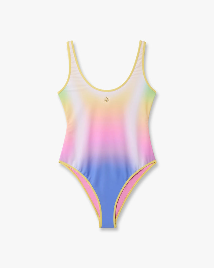 Multicolour Gradient Printed Swimsuit