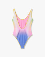 Multicolour Gradient Printed Swimsuit