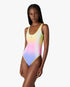 Multicolour Gradient Printed Swimsuit