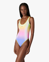 Multicolour Gradient Printed Swimsuit