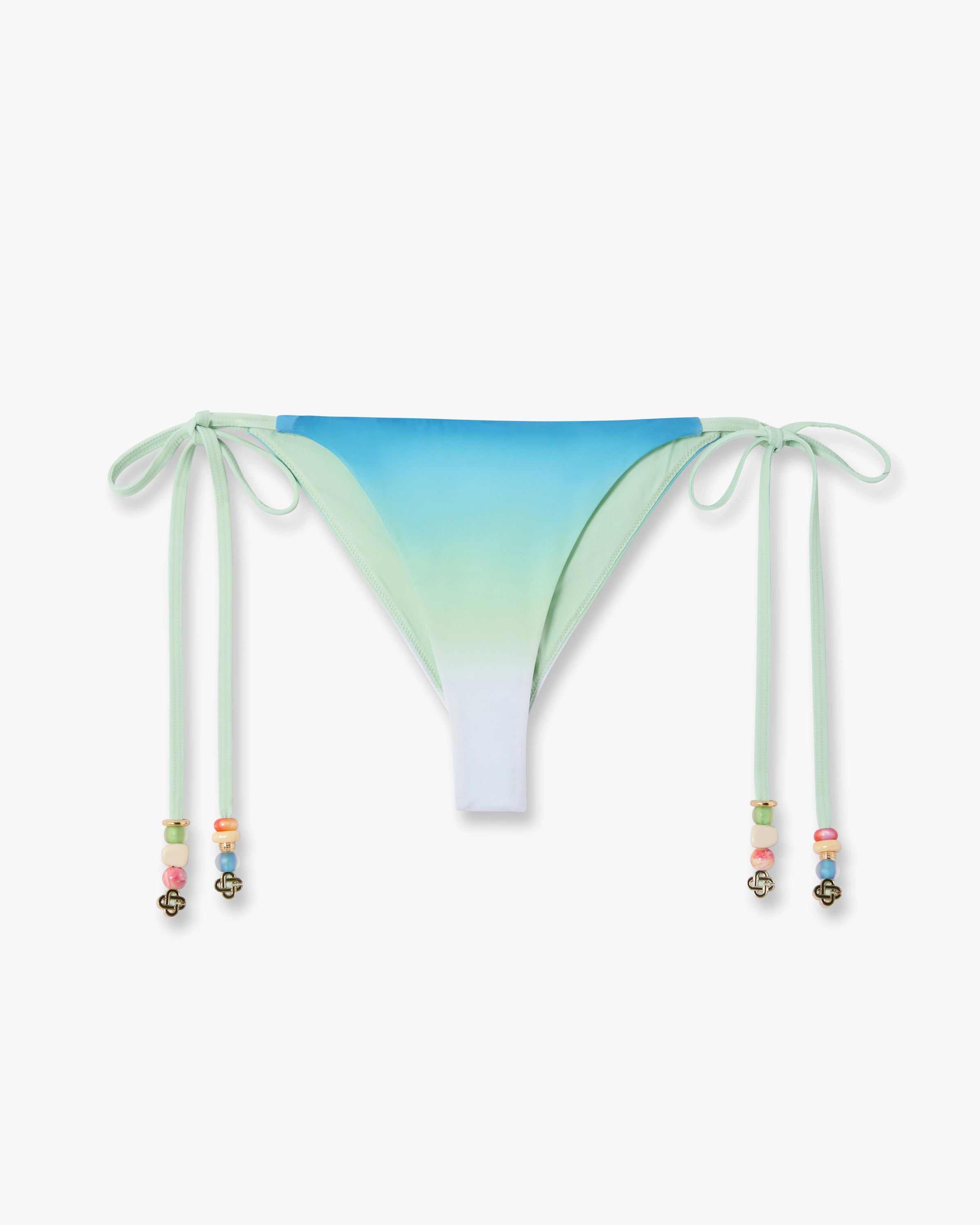 Blue & Green Gradient String Beaded Bikini Bottom