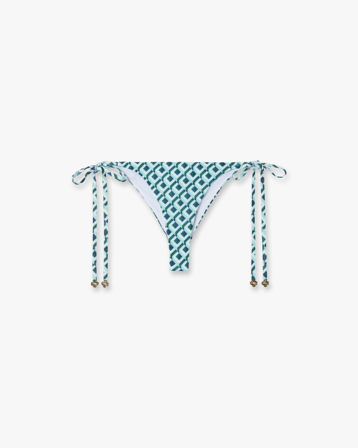 Green Cubist CC Monogram String Beaded Bikini Bottom