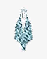 Green Cubist CC Monogram Plunge Swimsuit