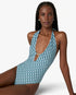 Green Cubist CC Monogram Plunge Swimsuit