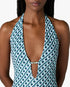 Green Cubist CC Monogram Plunge Swimsuit