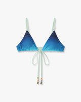 Blue & Green Gradient String Beaded Bikini Top