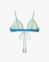 Blue & Green Gradient String Beaded Bikini Top
