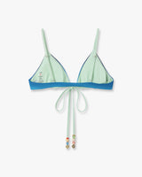 Blue & Green Gradient String Beaded Bikini Top