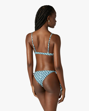 Green Cubist CC Monogram String Bikini Top