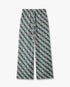 Green & Navy Check Monogram Silk Trousers