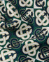 Green & Navy Check Monogram Silk Trousers
