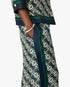 Green & Navy Check Monogram Silk Trousers