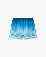 Blue Gradient Egyptian Rug Silk Shorts