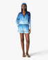 Blue Gradient Egyptian Rug Silk Shorts