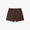 Dark Brown Cotton Monogram Shorts