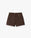 Dark Brown Cotton Monogram Shorts