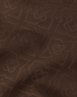 Dark Brown Cotton Monogram Shorts