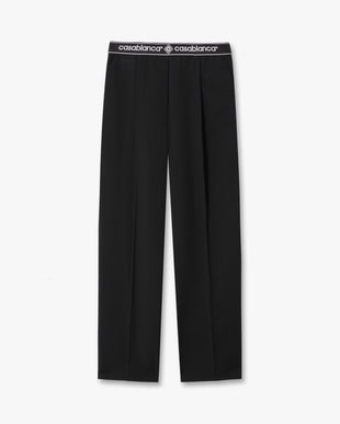 Black Wool Tailored Trousers