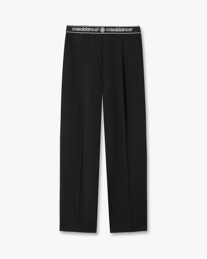 Black Wool Tailored Trousers