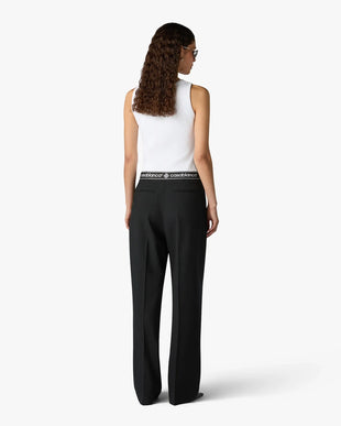 Black Wool Tailored Trousers