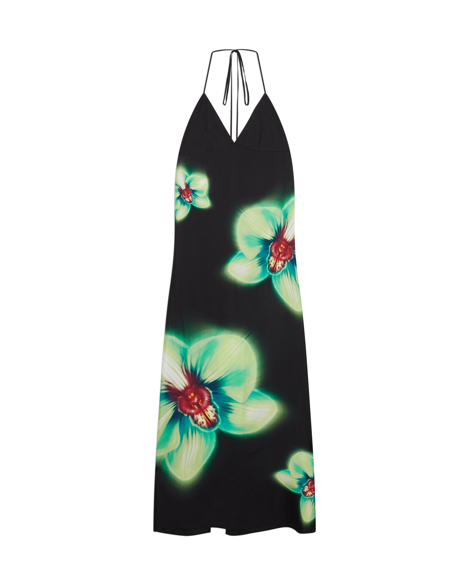Orchid Glitch Silk Dress