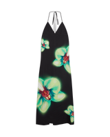 Orchid Glitch Silk Dress