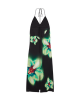 Orchid Glitch Silk Dress