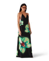 Orchid Glitch Silk Dress