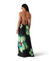 Orchid Glitch Silk Dress