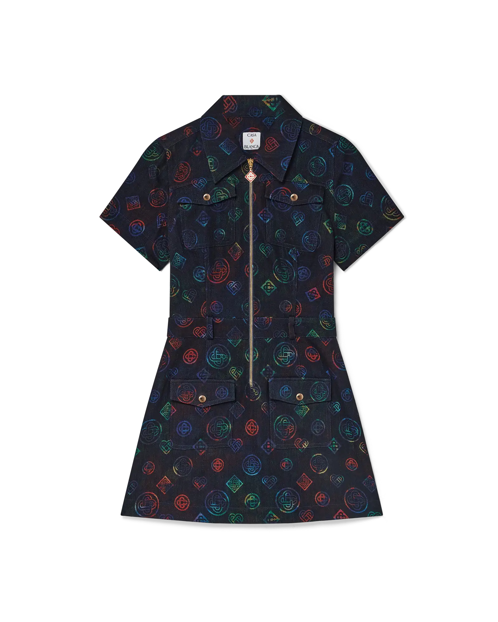 Heatmap Monogram Denim Dress