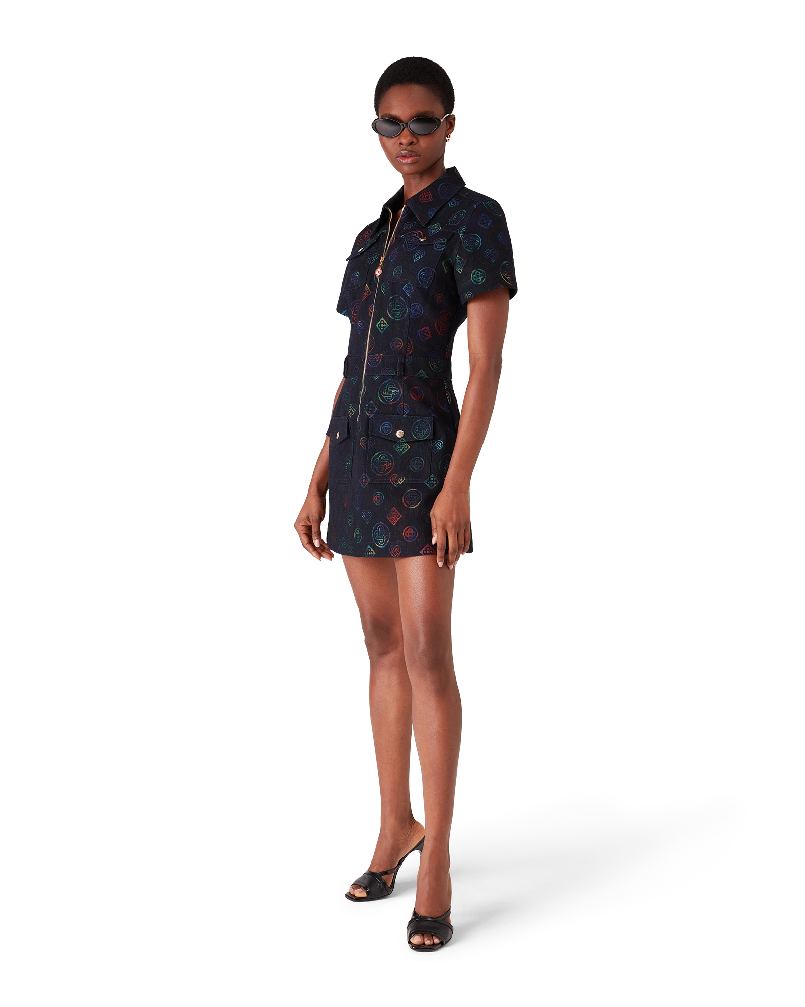 Heatmap Monogram Denim Dress