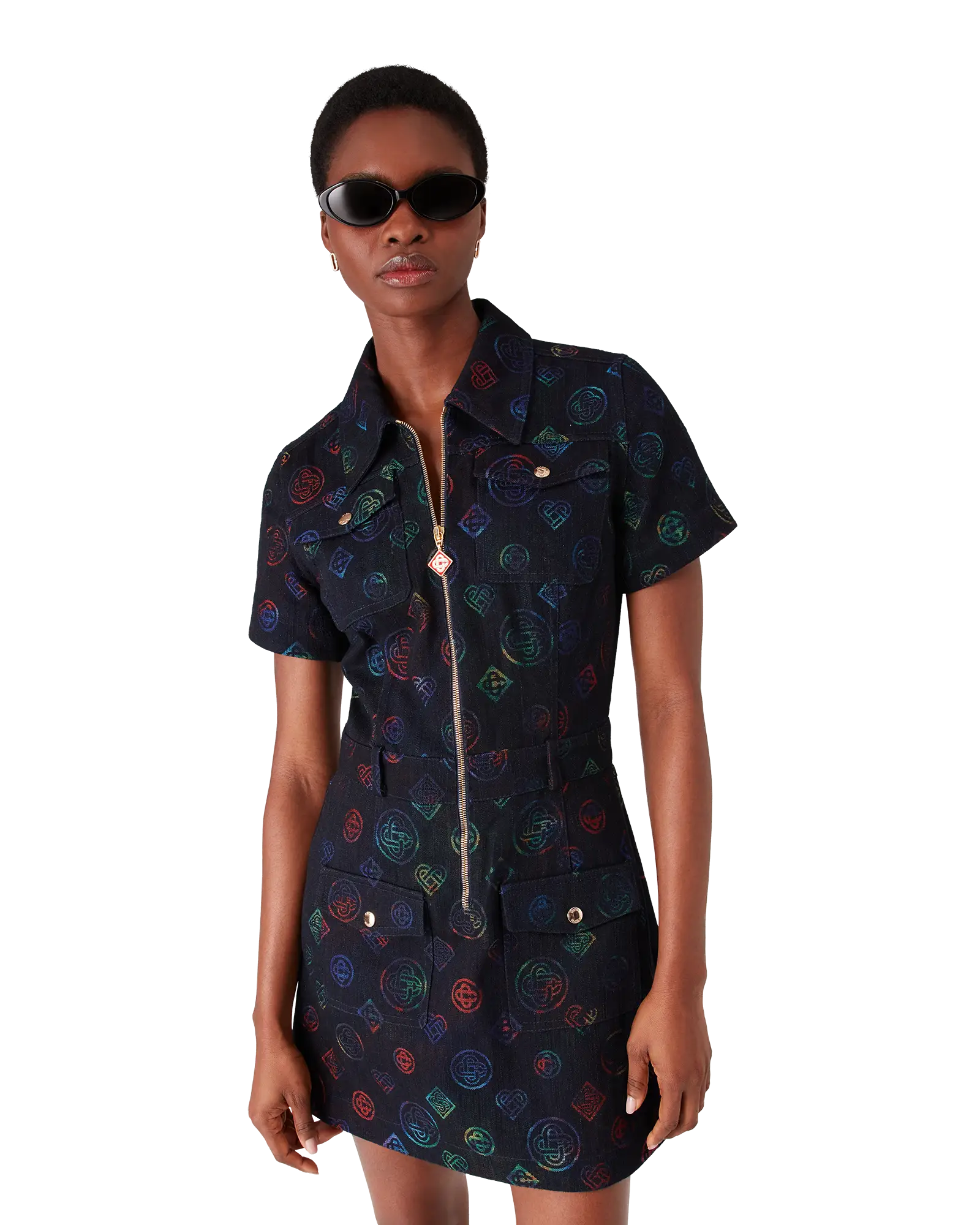 Heatmap Monogram Denim Dress