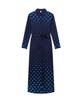 Gradient Silk Shirt Dress