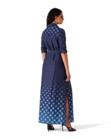 Gradient Silk Shirt Dress