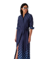 Gradient Silk Shirt Dress