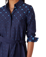 Gradient Silk Shirt Dress