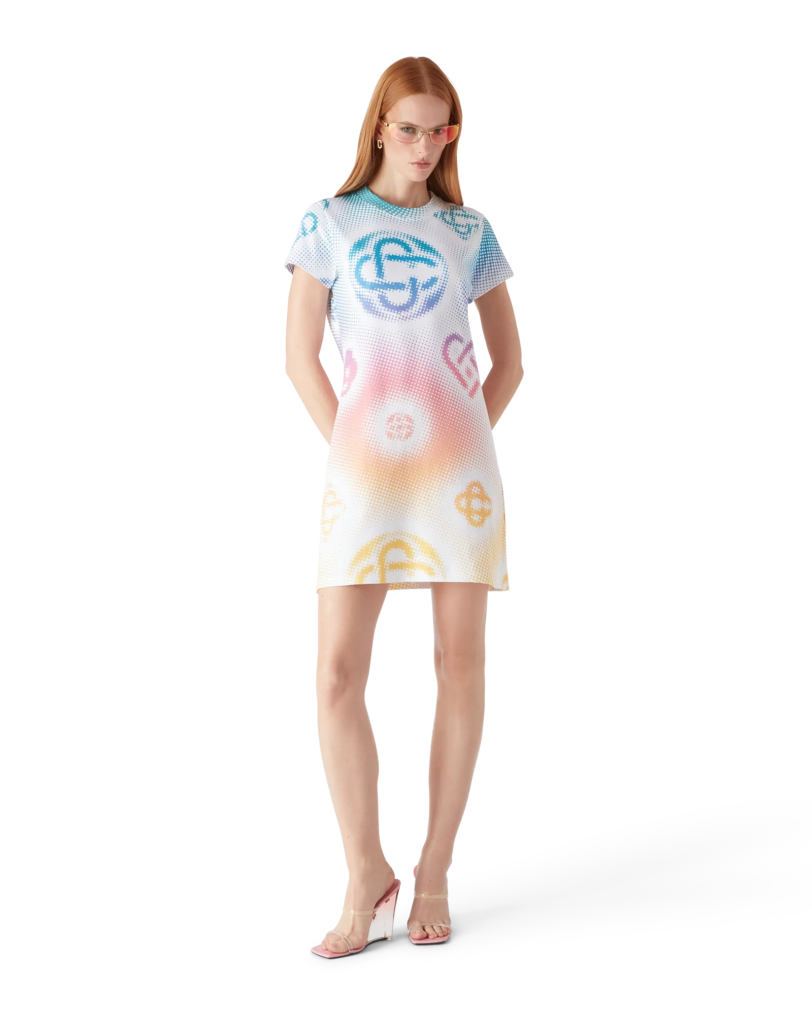 Halftone Logo T-Shirt Dress