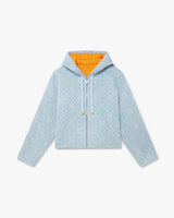 Blue Monogram Wool Hooded Sweatshirt