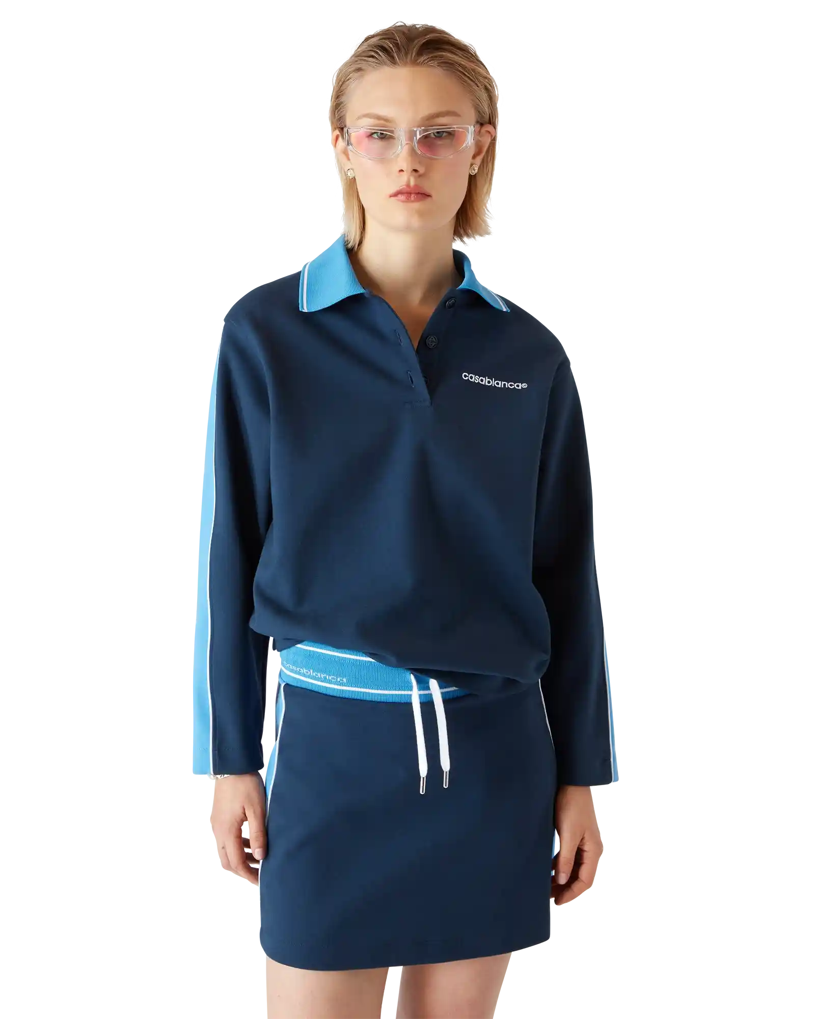 Punto Polo Collared Sweatshirt